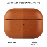 Kožené pouzdro FIXED PodsLeather s podporou MagSafe pro Apple AirPods Pro 2/Pro 2 (USB-C), hnědá