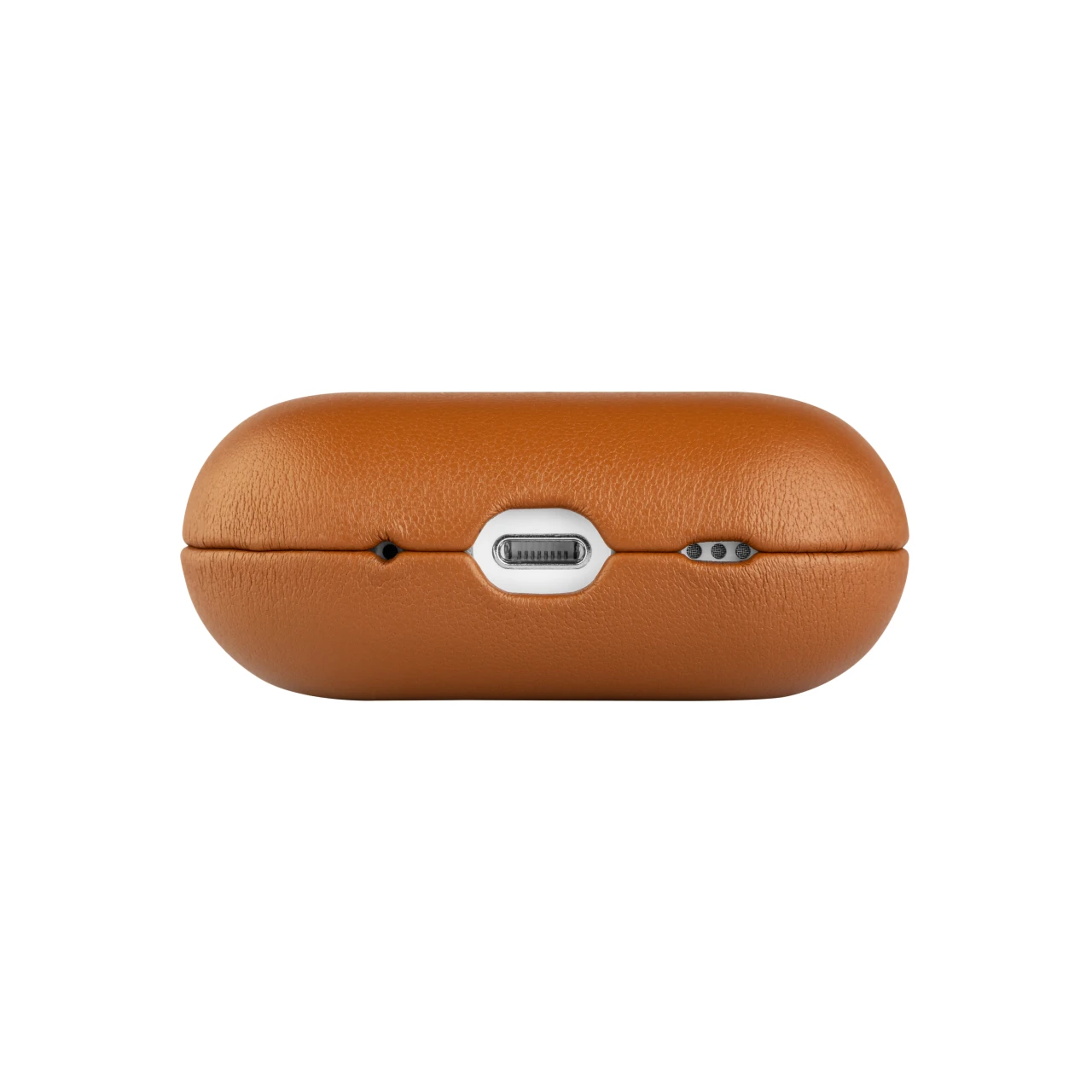 Kožené pouzdro FIXED PodsLeather s podporou MagSafe pro Apple AirPods Pro 2/Pro 2 (USB-C), hnědá