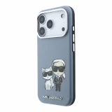 Karl Lagerfeld PU Semi Wrap Smooth Sketch Bodies Magsafe Zadní Kryt pro iPhone 18 Pro Max Blue 