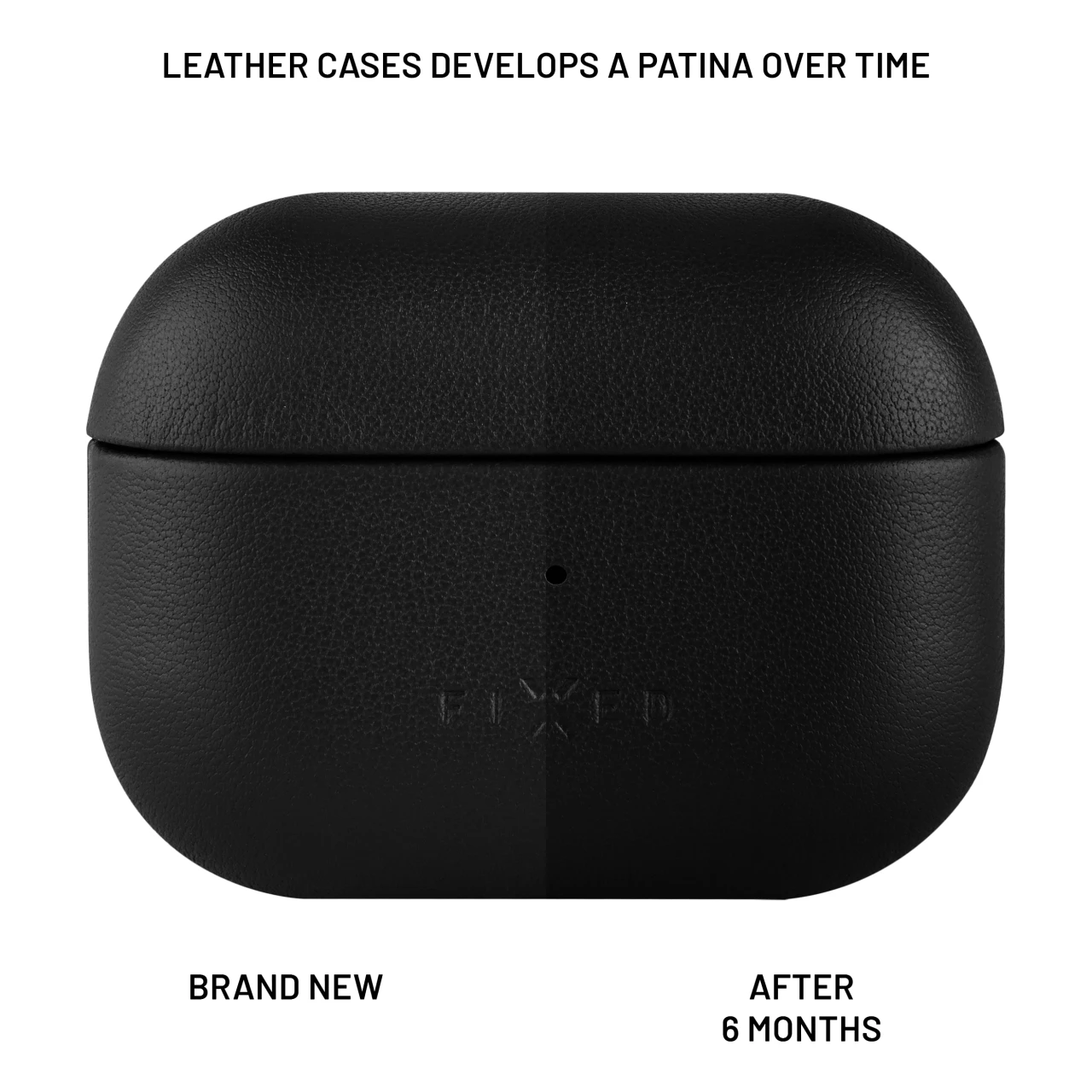 Kožené pouzdro FIXED PodsLeather pro Apple AirPods 3, černá