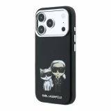 Karl Lagerfeld PU Semi Wrap Smooth Sketch Bodies Magsafe Zadní Kryt pro iPhone 18 Pro Max Black