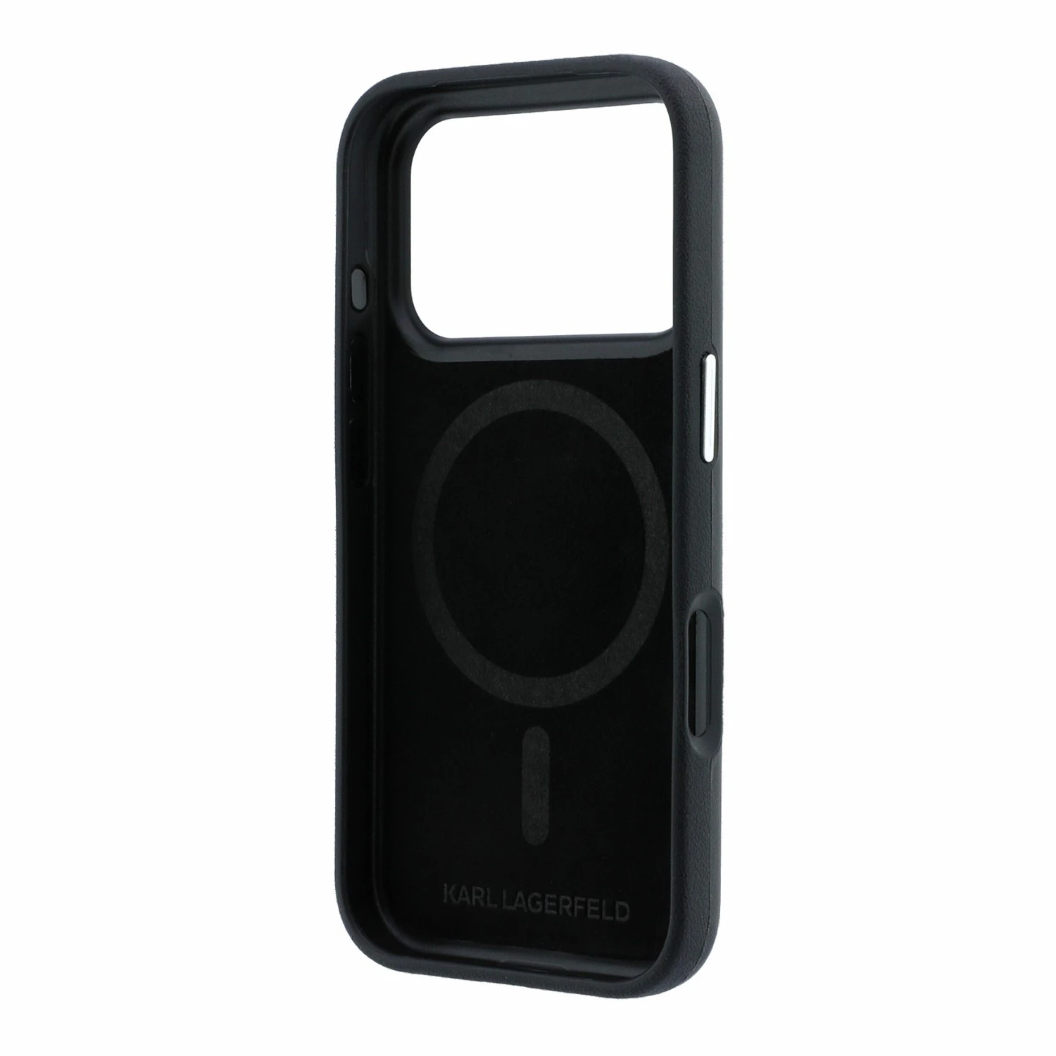 Karl Lagerfeld PU Semi Wrap Smooth Sketch Bodies Magsafe Zadní Kryt pro iPhone 18 Pro Max Black