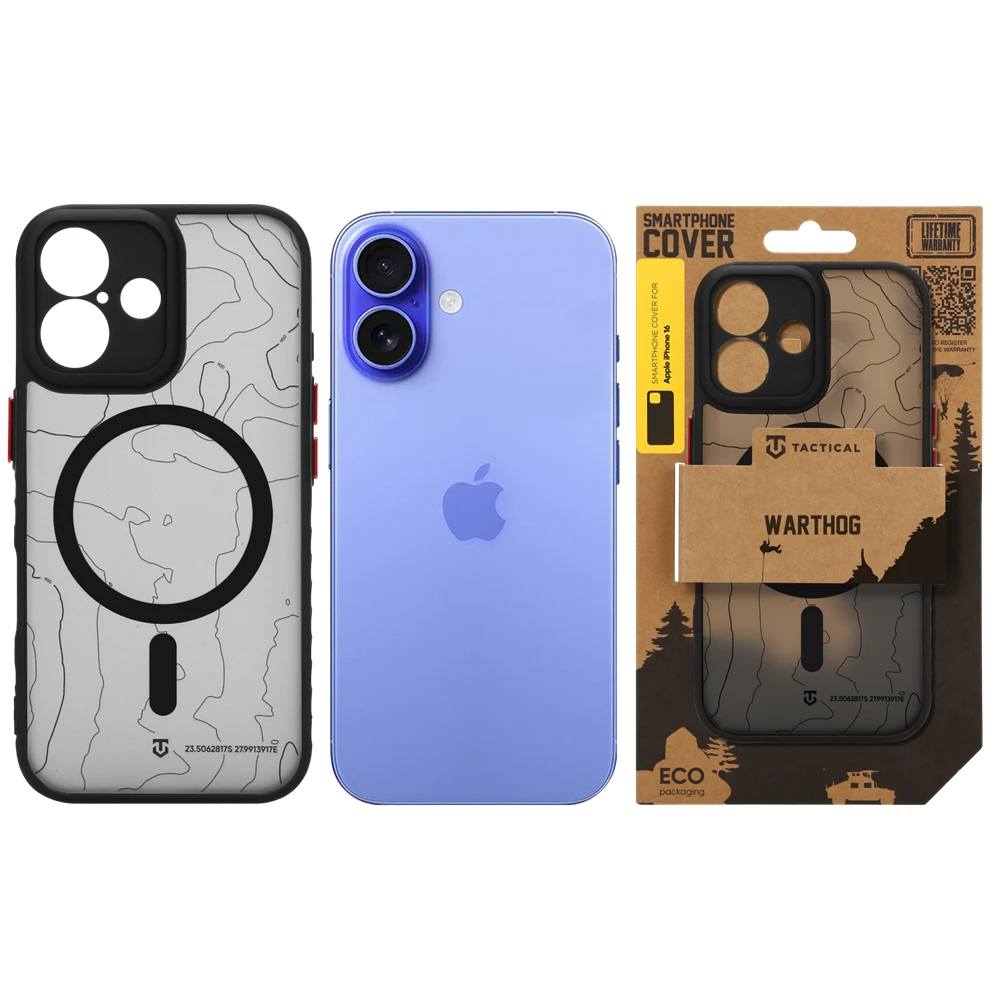 Tactical MagForce Warthog Kryt pro Apple iPhone 16 Asphalt