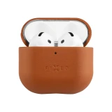 Kožené pouzdro FIXED PodsLeather pro Apple AirPods 4, hnědá
