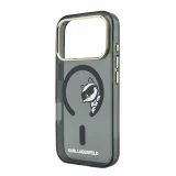 Karl Lagerfeld IML Choupette Peekaboo Magsafe Zadní Kryt pro iPhone 18 Pro Max Black