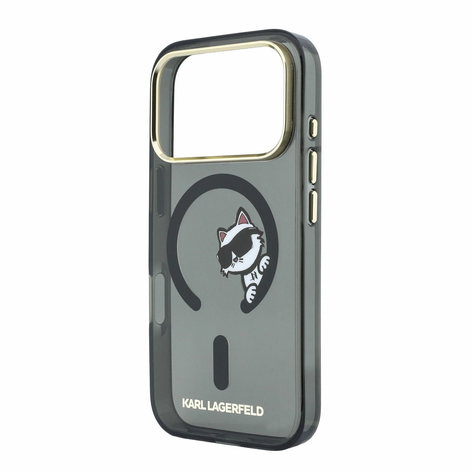 Karl Lagerfeld IML Choupette Peekaboo Magsafe Zadní Kryt pro iPhone 18 Pro Max Black