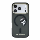 Karl Lagerfeld IML Choupette Peekaboo Magsafe Zadní Kryt pro iPhone 18 Pro Black