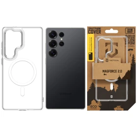 Zadní kryt Tactical MagForce 2.0 pro Samsung Galaxy S25 Ultra, stříbrná