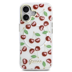 Zadní kryt Guess IML Glitter Cherry MagSafe pro Appe iPhone 17 