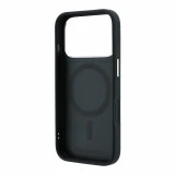 Karl Lagerfeld PU Grained K&CH Heads Ring Stand Magsafe Zadní Kryt pro iPhone 18 Pro Max Black