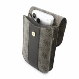 Guess PU 4G Stripe Metal Logo Taška na Telefon Brown