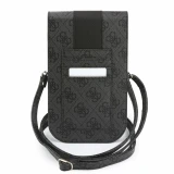 Guess PU 4G Stripe Metal Logo Taška na Telefon Black