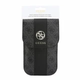 Guess PU 4G Stripe Metal Logo Taška na Telefon Black