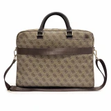 Guess PU 4G Stripe Metal Logo Taška na Notebook 16" Brown