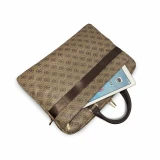 Guess PU 4G Stripe Metal Logo Taška na Notebook 16" Brown