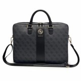 Taška na Notebook 16" Guess PU 4G Stripe Metal Logo, černá