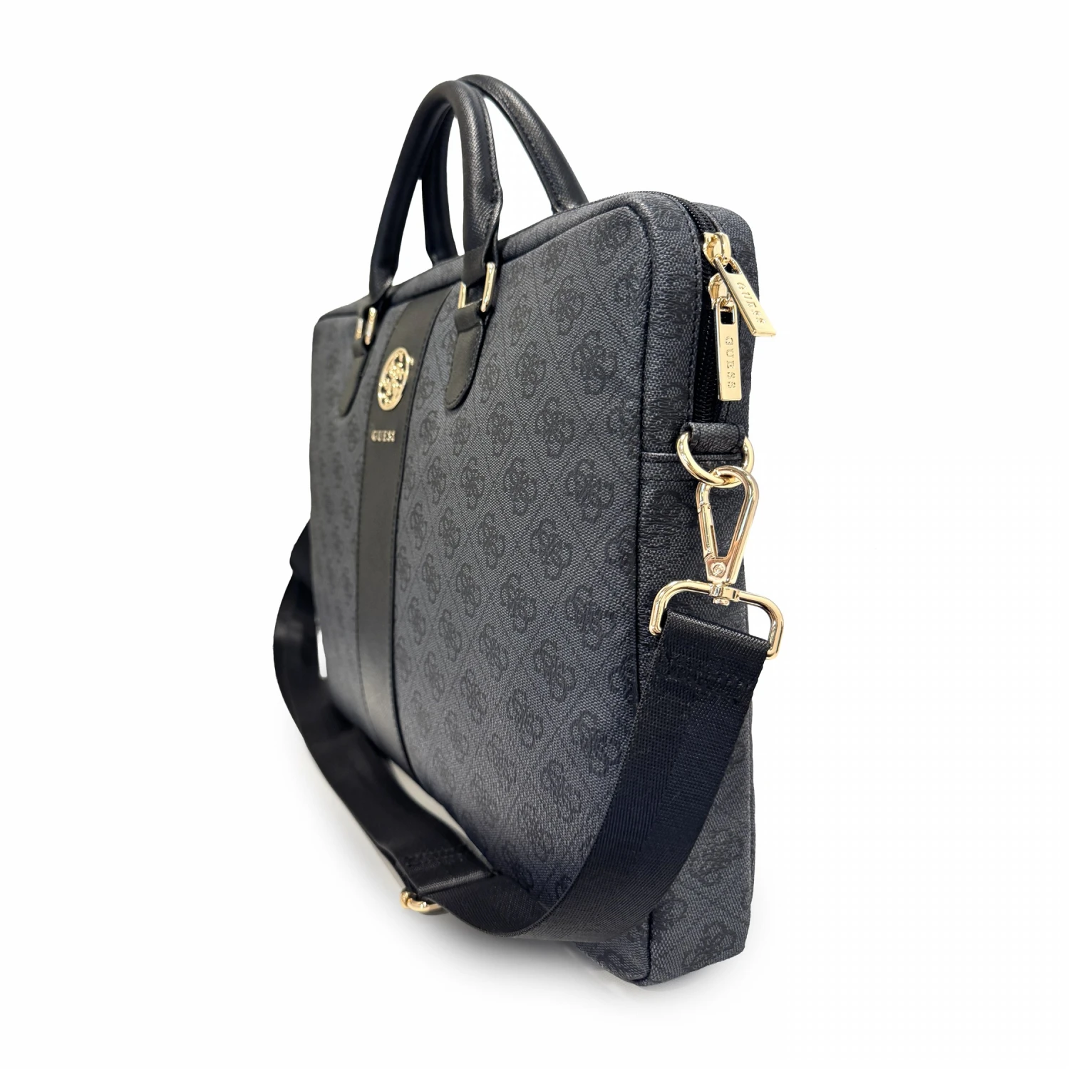 Guess PU 4G Stripe Metal Logo Taška na Notebook 16" Black