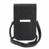 Guess PU 4G Peony Stripe Metal Logo Taška na Telefon Black