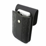 Guess PU 4G Peony Stripe Metal Logo Taška na Telefon Black