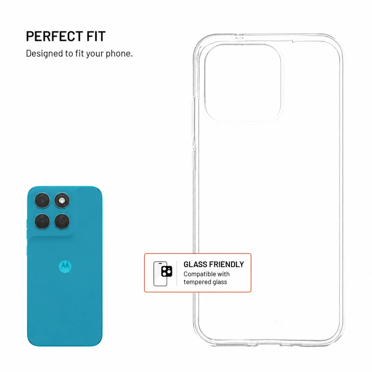 Gelový kryt FIXED Story pro Motorola Moto G87 5G, čirý