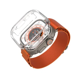 Ochranné pouzdro FIXED Pure Watch s temperovaným sklem pro Apple Watch Ultra 49 mm, čirá