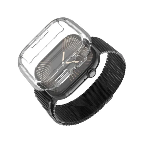 Ochranné pouzdro FIXED Pure Watch s temperovaným sklem pro Apple Watch 42 mm, čirá