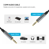 Audio kabel FIXED Link 3,5mm jack na 3,5mm jack, 1.5m, space gray
