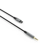 Audio kabel FIXED Link USB-C na 3,5mm jack, 1.5m, space gray