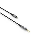 Audio kabel FIXED Link Lightning na 3,5mm jack, 1.5m, space gray