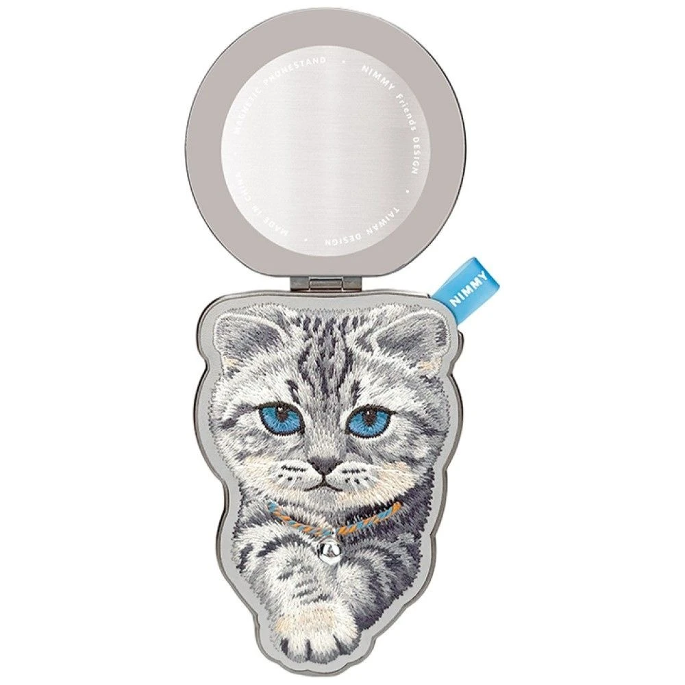 NIMMY magnetic hanger DENIM FASHION BRITISH SHORTHAIR CAT grey