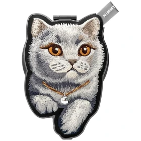 Magnetická ozdoba NIMMY magnetic hanger DENIM FASHION BRITISH SHORTHAIR CAT, černá