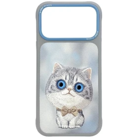 Zadní kryt NIMMY case BIG EYED SILVER SHADED CAT pro Apple iPhone 17 Pro Max / 18 Pro Max, šedá