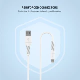 Datový a nabíjecí kabel FIXED s konektory USB/Lightning, 1.2m, USB 2.0, bílá