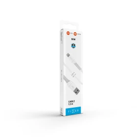Datový a nabíjecí kabel FIXED s konektory USB/Lightning, 1.2m, USB 2.0, bílá