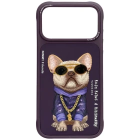 Zadní kryt NIMMY case GLASSES COOL DOG pro Apple iPhone 17 Pro Max / 18 Pro Max, fialová