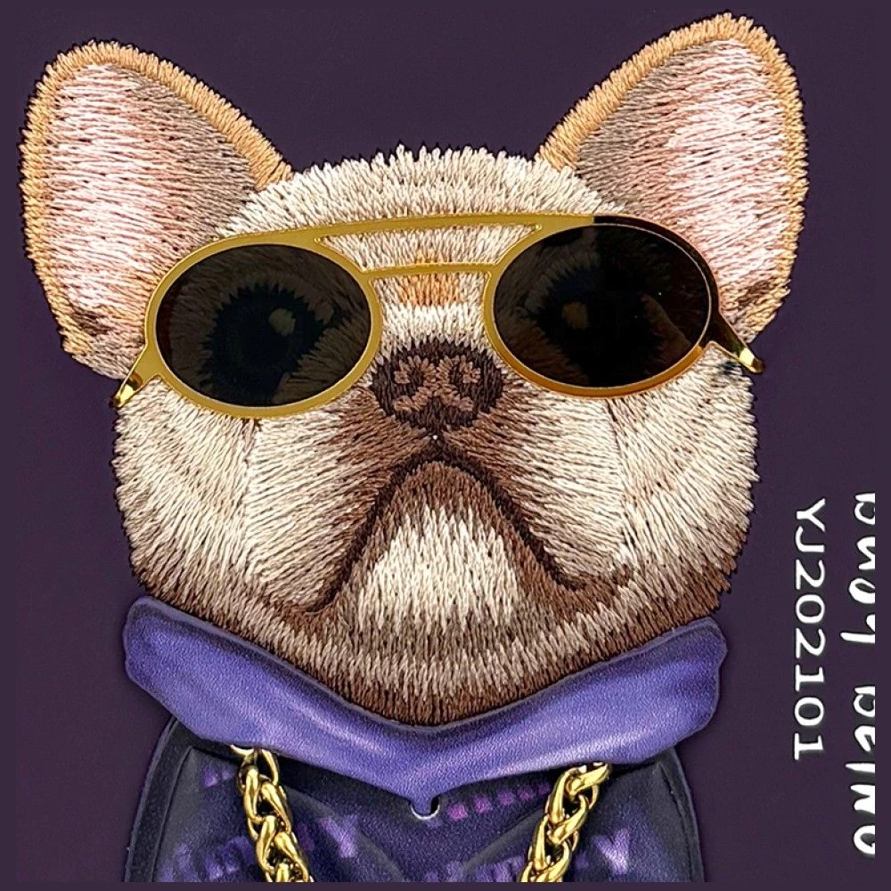 NIMMY case GLASSES COOL DOG for IPHONE 18 Pro Max/17 Pro Max purple