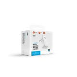 Cestovní adaptér FIXED Voyager Slim 45W pro EU, UK a USA/AUS, s 3xUSB-C a USB výstupem, GaN, PD 45W, bílá