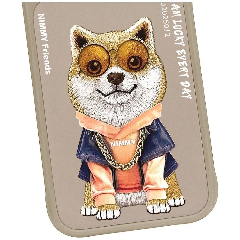 NIMMY case GLASSES COOL DOG for IPHONE 18 Pro Max/17 Pro Max beige