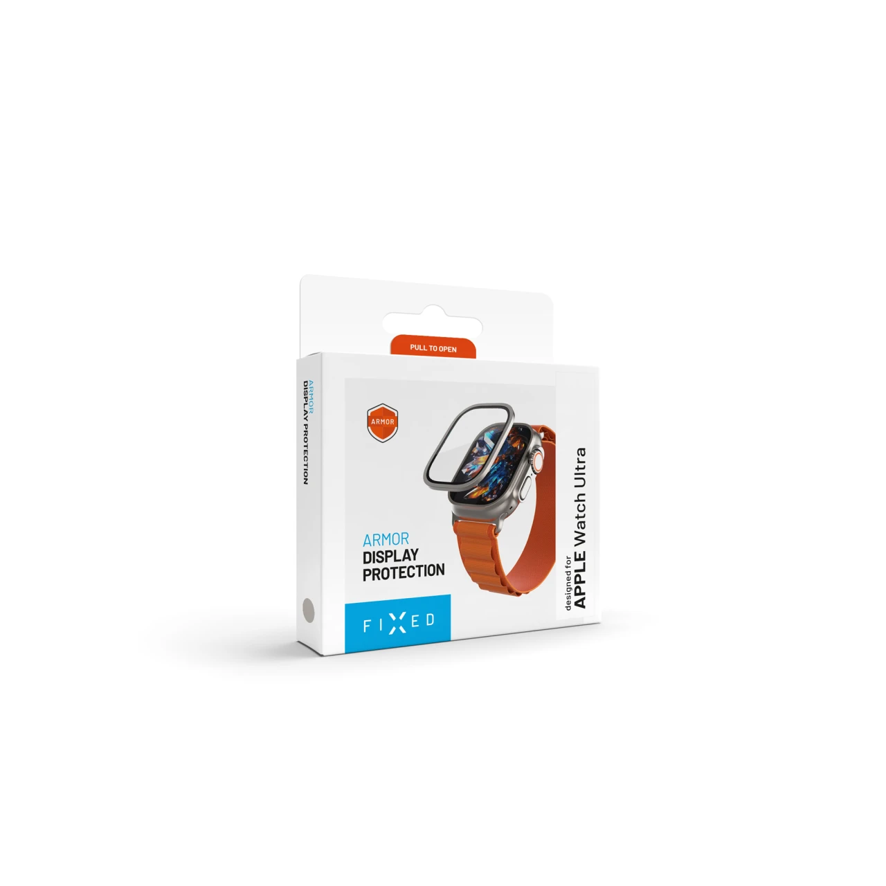 Prémiové ochranné tvrzené sklo FIXED Armor s ocelovým rámečkem pro Apple Watch Ultra 49mm, titanové