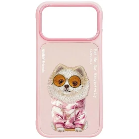 Zadní kryt NIMMY case GLASSES COOL DOG pro Apple iPhone 17 Pro / 18 Pro, růžová