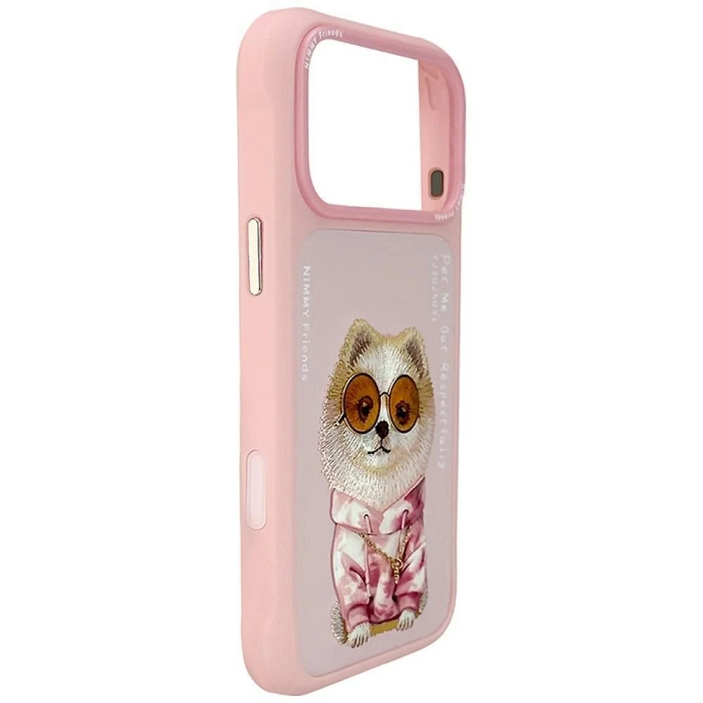 NIMMY case GLASSES COOL DOG for IPHONE 18 Pro/17 Pro pink