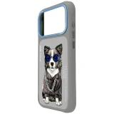 NIMMY case GLASSES COOL DOG for IPHONE 18 Pro Max/17 Pro Max grey
