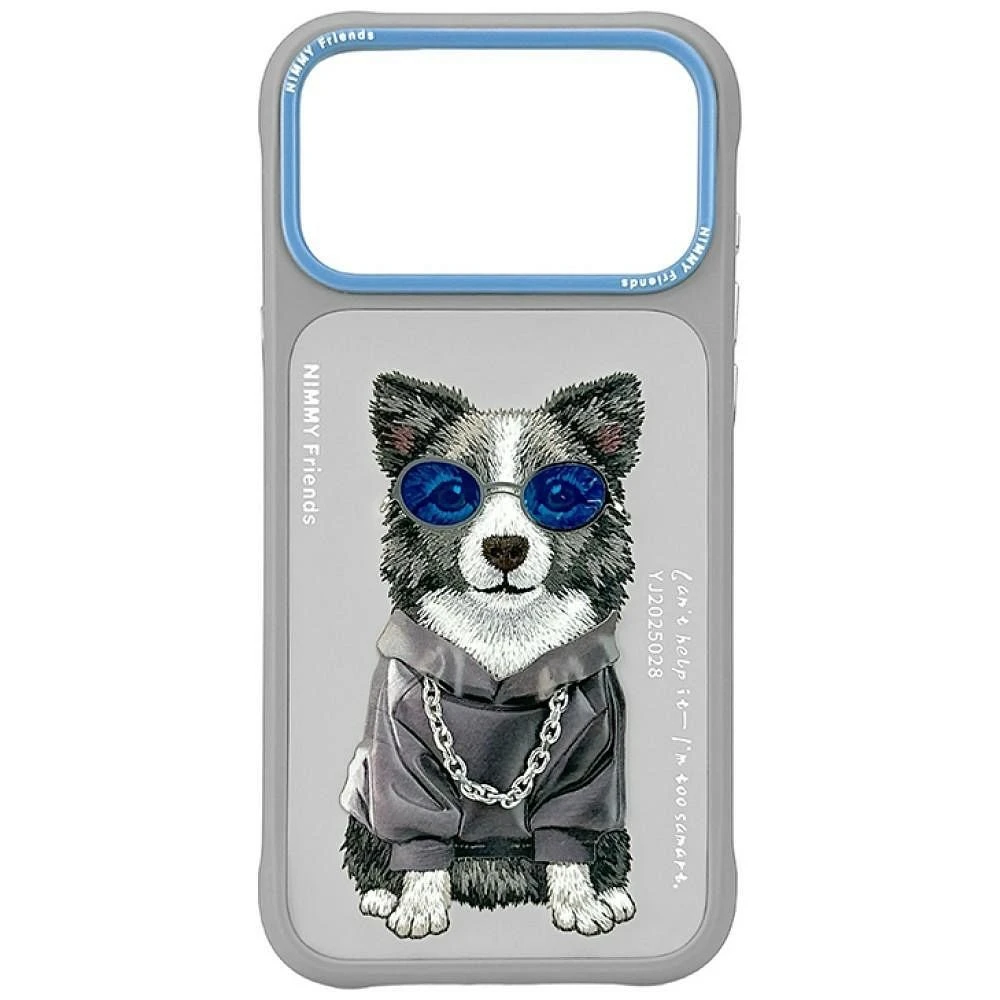 NIMMY case GLASSES COOL DOG for IPHONE 18 Pro Max/17 Pro Max grey