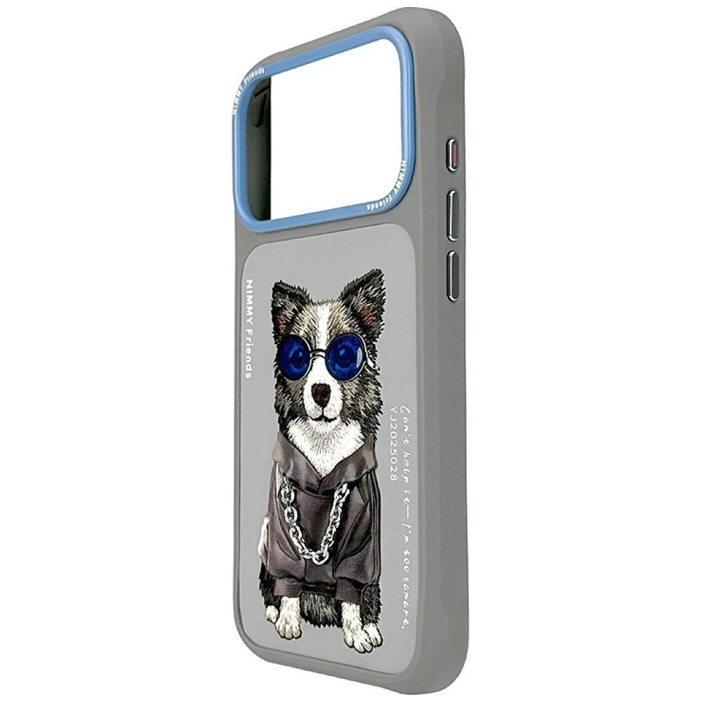 NIMMY case GLASSES COOL DOG for IPHONE 18 Pro/17 Pro grey