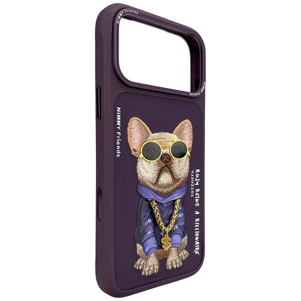 NIMMY case GLASSES COOL DOG for IPHONE 18 Pro/17 Pro purple