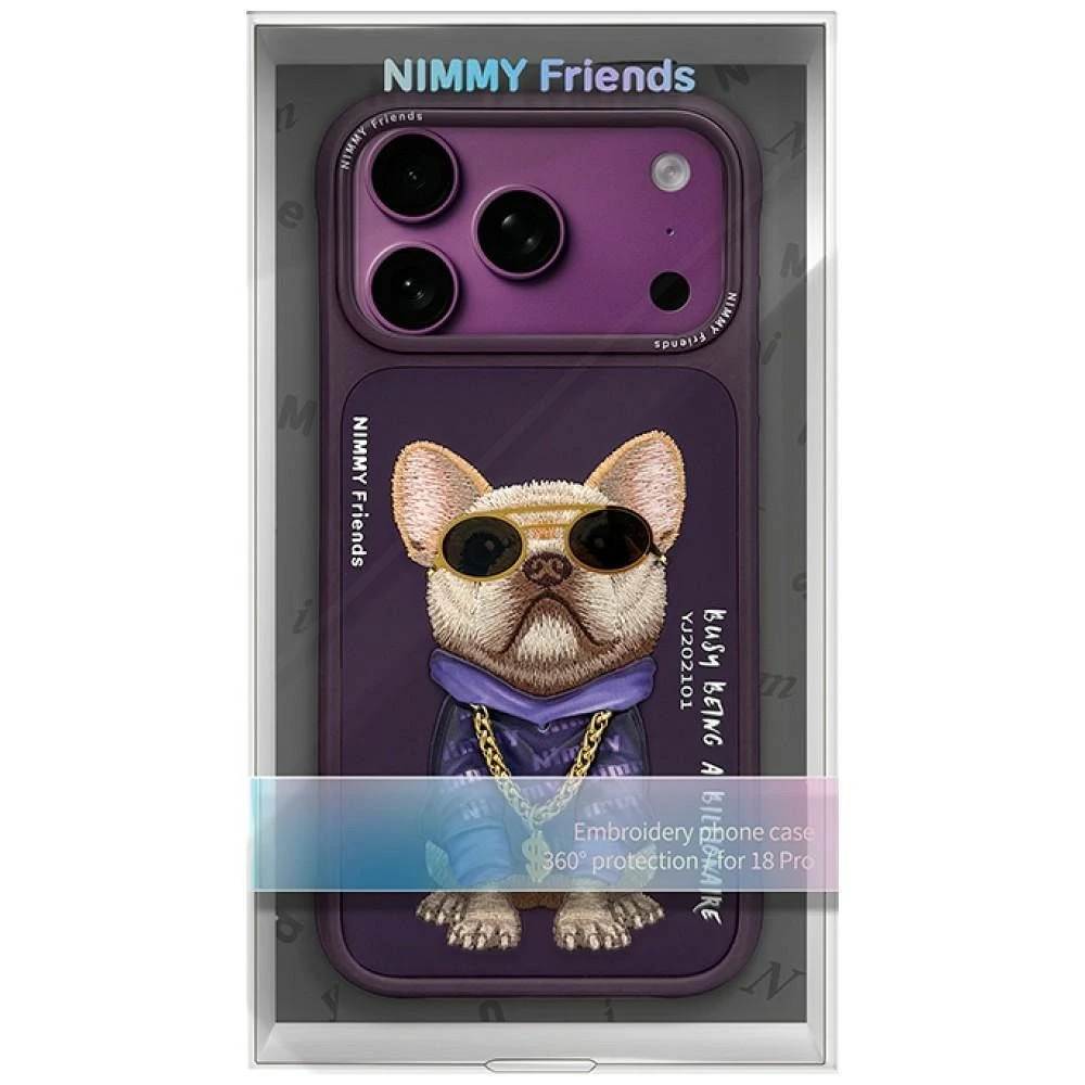 NIMMY case GLASSES COOL DOG for IPHONE 18 Pro/17 Pro purple