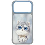 NIMMY case BIG EYED SILVER SHADED CAT for IPHONE 18 Pro/17 Pro grey