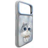 NIMMY case BIG EYED SILVER SHADED CAT for IPHONE 18 Pro/17 Pro grey