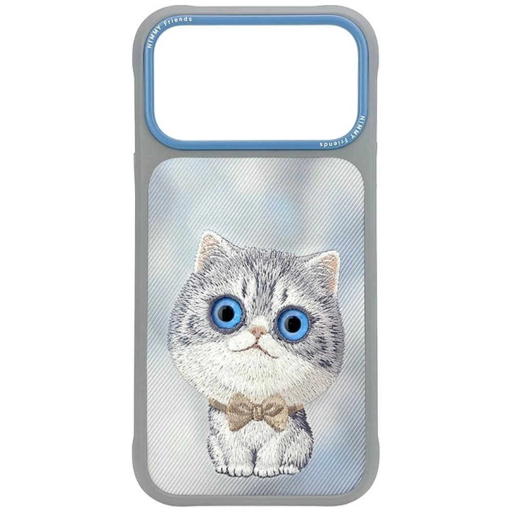 NIMMY case BIG EYED SILVER SHADED CAT for IPHONE 18 Pro/17 Pro grey