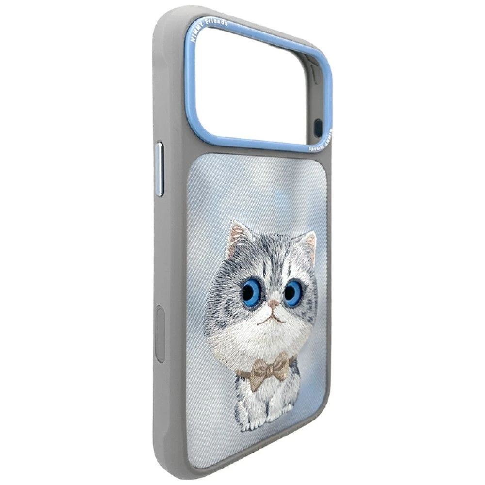 NIMMY case BIG EYED SILVER SHADED CAT for IPHONE 18 Pro/17 Pro grey